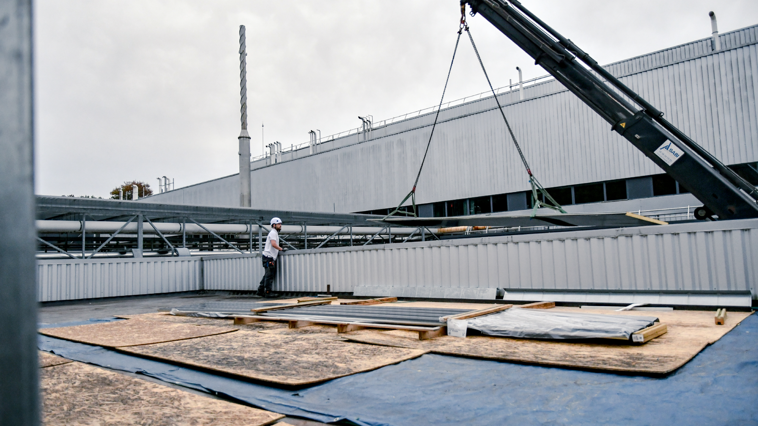 Chantier chauffage en cours Safran x Air Booster